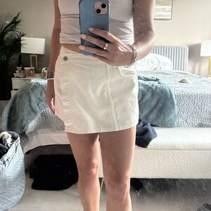 Zara White Jean skort